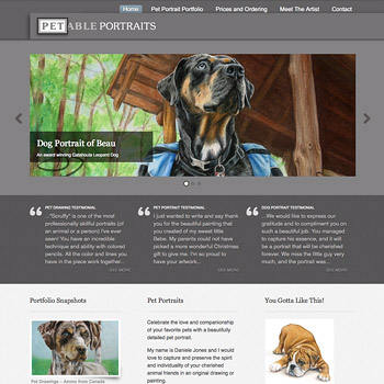 Website Design for Petable Portraits