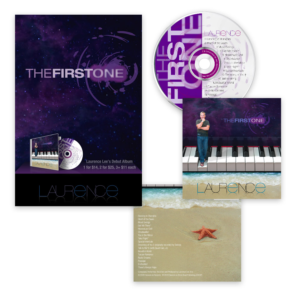 CD, packaging and poster design for Laurence Lee