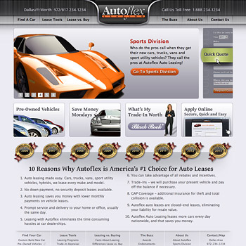 Website Design for Autoflex Auto Leasing
