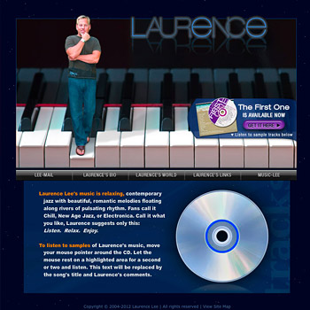 Website Design for Musician Laurence Lee