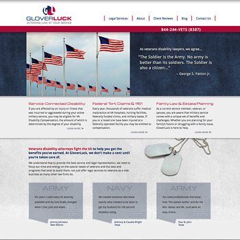 Website Design for Glover Luck, Dallas, Texas